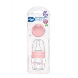Biberon in vetro, rosa, 30 ml, Wee Baby