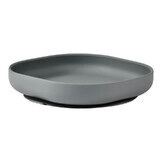 Silicone plate with suction cup, Mineral Grey, Beaba