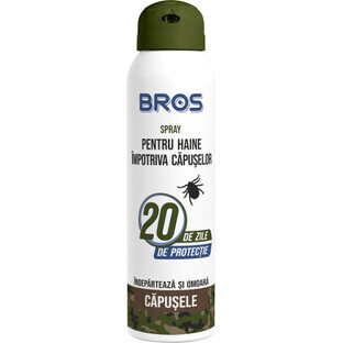 BROS Spray pentru haine împotriva căpușelor, 90 ml
