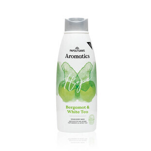 Shower gel with the scent of bergamot and Hope white tea, 600 ml, Aromatics