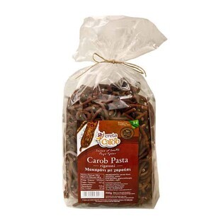 Carob Rigatoni pasta, 500 g, Creta Carob
