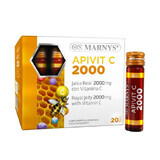 APIVIT C 2000 - Royal Jelly + Vitamin C - Energy, Immunity, Fatigue Reduction - 20 Vials