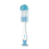 Suction cup brush for bottle and teat, Blue, Babyono