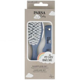 Baby comb and brush set grey, Blue, Parsa, Parsa