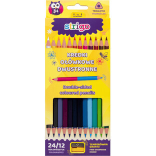 Strigo Lápices de color dobles, 12 piezas