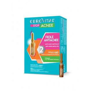 Gerovital Stop Acne Anti Acne Vials, 10 vials x 2 ml, Farmec