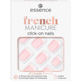 Essence Click-on french false nails 01 Classic French, 12 pcs