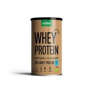 Whey powder with vanilla, 400 g, Purasana
