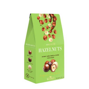 Hazelnuts in chocolate mix, 80 g, Amaresti