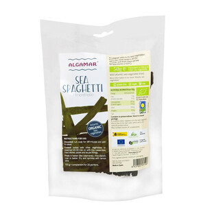 Spaghetti aux algues bio, 50 g, Algamar