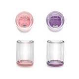 Set of 2 children's glasses with interior design, Pink and Purple, Melii