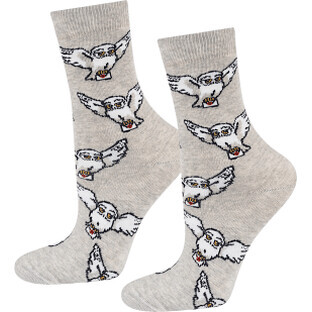 SOXO Women's socks owl pattern, 1 piece
