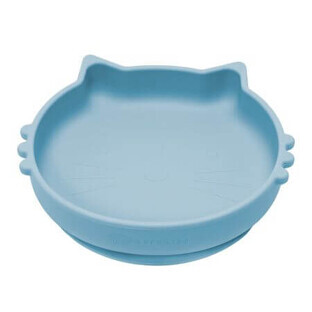Kitty II Silikonschüssel, 6 Monate+, Aqua Blue, Appekids