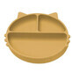 Compartmentalized silicone plate with suction cup Kitty, 6 months+, Honey, Appekids