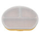 Compartmentalized silicone plate with suction cup and lid, 6 months+, Honey, Appekids