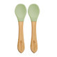 Bamboo spoon set, 6 months+, Raw Green, Appekids