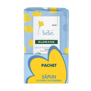 Baby Soap Pack, 250 g + 250 g, Klorane Baby