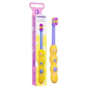 Zahnbürste für Kinder 0-2 Jahre gelb Super Soft, 1 Stück, Nordics