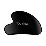 Gua Sha pierre naturelle pour massage facial en obsidienne noire, 1 pièce, You First