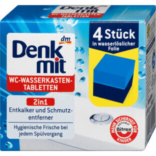 Denkmit Comprimés pour réservoir d'eau de toilette, 4 pièces