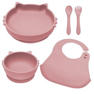 Kitty, Old Rose, Appekids, Silicone Diversion Set