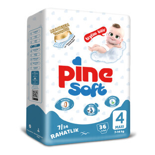 PINE Windeln maxi 7-14 kg, Größe 4 x 36 Stück