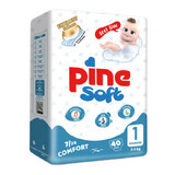 PINE Pañales para recién nacidos 2-5 kg talla 1 x 40 unidades
