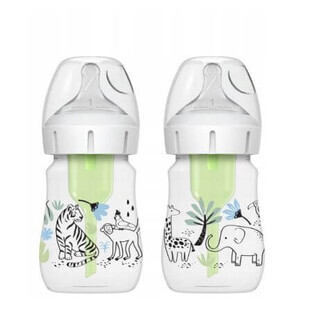 Wide Neck Bottle Set Options Plus, 150 ml, 2 pieces, Boys, Dr. Browns