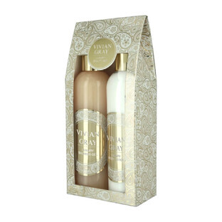 Set Shower gel and body lotion Vanilla & Patchouli, Romance, 2 x 250 ml, Vivian Gray
