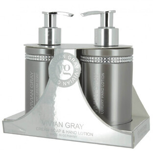 Set sapone liquido e crema mani Cristalli grigi, 2 x 250 ml, Vivian Gray