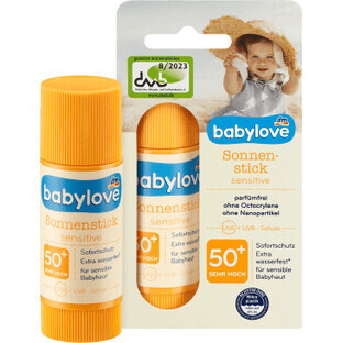 Babylove Stick protectie solară pentru bebeluși spf50+, 20 g