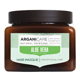 Maschera idratante all'aloe vera per capelli secchi e spenti, Arganicare, 500 ml
