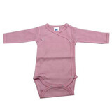 Rib long sleeve cotton bodysuit, 0-3 months, Pink, Baltic Bebe