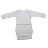 Cotton body with long sleeve Rib, 6-12 months, White, Baltic Bebe