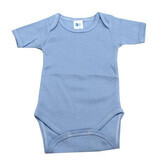 Rib cotton bodysuit with short sleeve, 3-6 months, Blue, Baltic Bebe