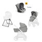 Landau Aptica Quattro 4 en 1 pour enfants, Satin Grey, Inglesina