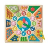 Wooden educational clock, New Classic Toys