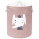 Foldable toy storage basket with rope, 63L, Elephant, Sipo