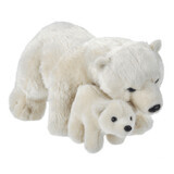 Peluche mère et ourson polaire, 38 cm, Wild Republic