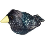 Peluche Oiseau avec sons, 17 cm, Graur, Wild Republic