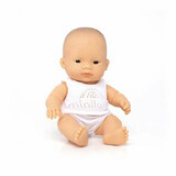 Baby Asian Girl doll, 21 cm, Miniland
