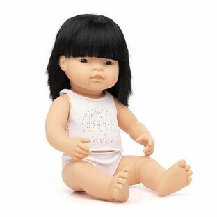 Baby Asian Girl doll, 38 cm, Miniland