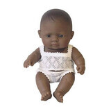 Latin American baby girl doll, +10 months, Miniland
