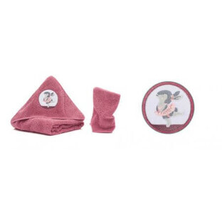 Asciugamano da bagno ricamato con manica, Bunny berry, Fillikid