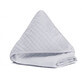 Muslin folded towel with capison, 75x75 cm, Light Grey, Fillikid