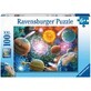 Puzzle de los planetas del sistema solar, 6 años+, 100 piezas, Ravensburger