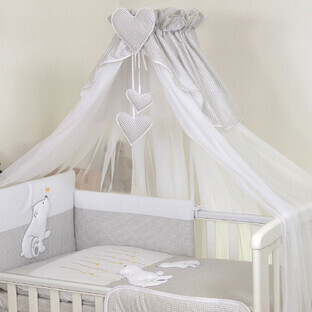Canopy in tulle with hanging bracket included, 600 × 160 cm, Amy