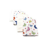 Set of 4 nappies, butterflies, 75x80 cm, Baltic Bebe