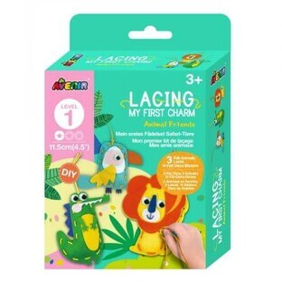 Set de costura creativa con la técnica serger Mi Primer Colgante de Animales, +3 años, nivel 1, Avenir