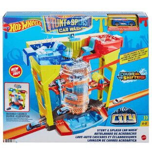 Hot Wheels Play Set Hot Wheels Autolavaggio con auto che cambiano colore, 4-8 anni, Hot Wheels